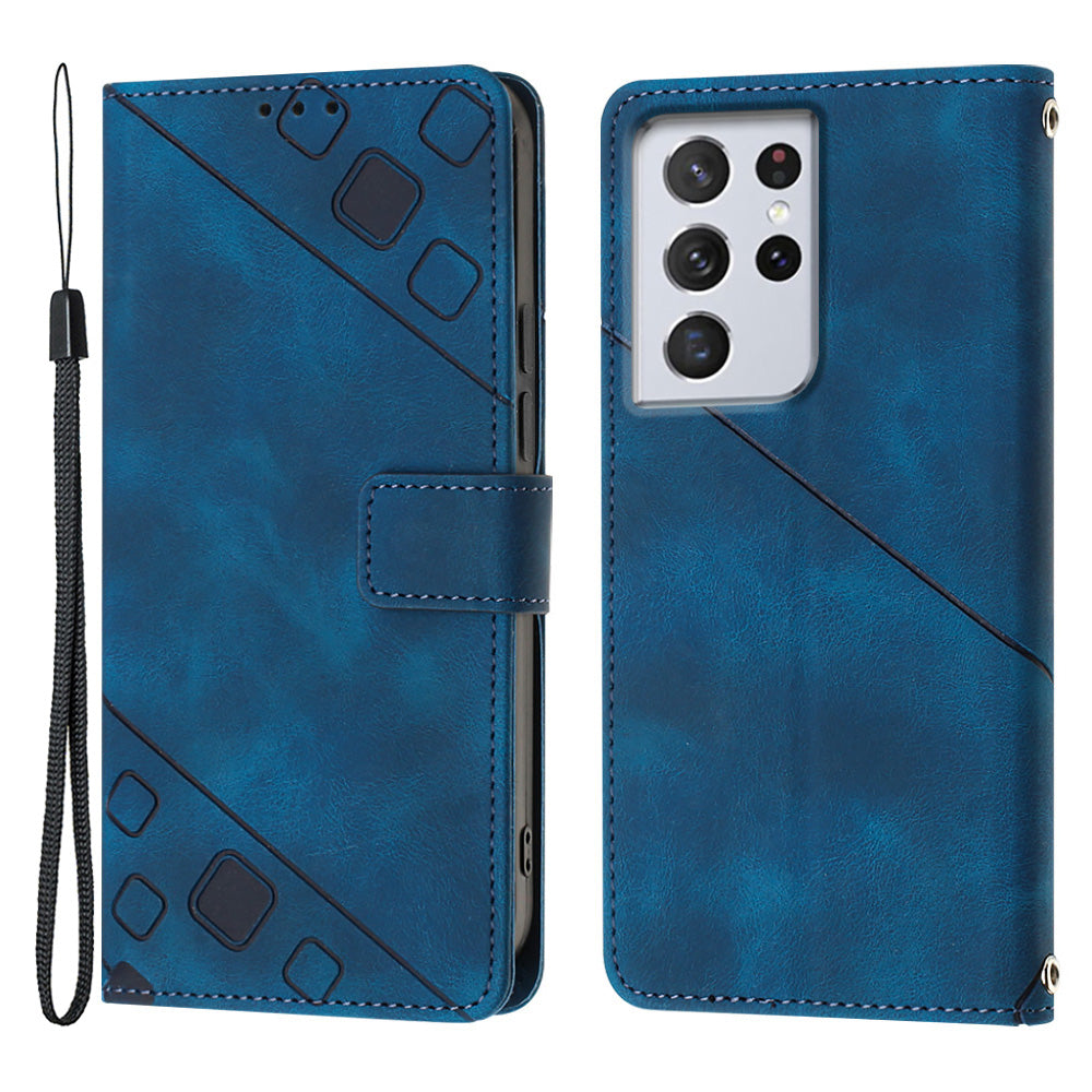 PT005 YB Imprinting Series-6 For Samsung Galaxy S21 Ultra 5G Skin Touch Phone Protective Shell Leather Stand Wallet Shockproof Case PT005 YB Imprinting Series-6 For Samsung Galaxy S21 Ultra 5G Skin Touch Phone Protective Shell Leather Stand Wallet Shockproof Case